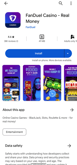 FanDuel Casino Mobile App Illustration